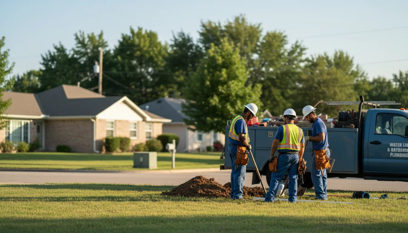 Residential water line and bathroom plumbing service in Saragosa, TX